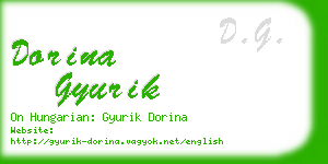 dorina gyurik business card